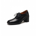 Moteri&scaron;ki natūralios odos Oxford tipo batai Apvalus priekis Juodi Rudi Moteri&scaron;ki Susiuvinėti Brogues Loaferiai Laisvalaikio Batai Moterims Odiniai Batai 2024 34 juoda