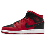 Air Jordan 1 Mid Reverse Bred Vyri&scaron;ki sportbačiai Gym-Red Black White 554724-660 42.5