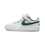 Nike Court Borough Low 2 SE PS Balti Valerijono Mėlyni Vaikų Sportbačiai Summit-White Glacier-Blue DQ5980-100 28