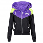 Nike Windrunner Laisvalaikio serija Madingas logotipas Universali striukė su gobtuvu Moteri&scaron;kos striukės Juoda 545909-016 S
