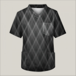 Vyri&scaron;ka spauda trumpomis rankovėmis V formos i&scaron;kirpte darbinė palaidinė krūtinės ki&scaron;enė XL