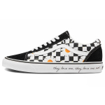 Vans Old Skool Drobės Gėlių Spausdinimo Žemi Batai Riedlentėms Unisex Sportbačiai Juodi Balti VN0A5KRFB0B 34.5