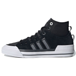Adidas Originals Nizza Hi DL Drobė Suede Neslystantis Vidutinio Auk&scaron;čio Batai Ritinėjimui Unisex Ritinėjimo Batai Juodi Balti Sidabriniai GZ2657 35⅔