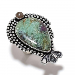 Ruby in Zoisite Handmade 925 Sterling Silver Jewelry Ring Size 8 v6l03