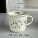 Miffy triu&scaron;io nauja rankena keraminis puodelis Kawaii triu&scaron;io spaudos žymė pieno kavos puodelis madingas Instagram stiliaus namų mielas puodelis