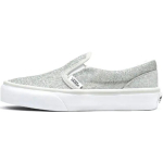 Vans Classic Slip-On V Vaikams Blizgūs - Sidabriniai Vaikų Sportbačiai Tikrai Balti VN0A5KXMX1K 31.5