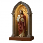 Mergelės Marijos dervos ornamentas LED &scaron;viesa Marija katalikė Marija po Motina Marija statula Menas Marijos dekoracija
