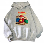Animacinis džemperis su gobtuvu Alvin and The Chipmunks Žalias Raudonas Tamsiai Mėlynas Mar&scaron;kinėlis Camisa S/P Filmo Reklama Animacija Ilgomis Rankovėmis Džemperiai S