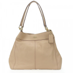 Used COACH Tote Bag F57545 leather pink beige Shoulder