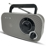 Radio portable - DENVER - Analogique - FM - Haut-parleurs int&eacute;gr&eacute;s - Couleur gris pilka