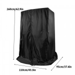 Bėgimo takelio dangalas Vandeniui atsparus Dulkėms atsparus Treniruočių įrangos Apsauginis dangalas Su užtrauktuku Fitneso įrangos Apsauga nuo saulės 91x91x152cm juoda
