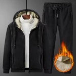 Žiemos sportinių kostiumų komplektai &Scaron;ilti Sutir&scaron;tinti Flisiniai Bėgiojimo Kelnės Apranga Laisvalaikio Moteri&scaron;ki Pliu&scaron;iniai Kapi&scaron;onai L juoda