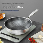 SHENG BI DE nerūdijančio plieno korėtoji keptuvė (wok)