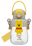 Disney Mikės Pūkuotuko riedlenčių geriamasis buteliukas su guminiu užraktu ir peties dirželiu, personažas, &scaron;iaudelis, 650 ml, atidaromas vienu paspaudimu, funkcija, rankena, (PRMC7ST-A)