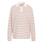 Adidas Originals dryžuoti oversized ilgomis rankovėmis polo mar&scaron;kinėliai moterims vir&scaron;utiniai drabužiai KU8351 M