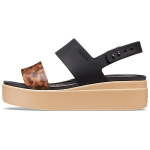 Crocs Brooklyn Tort Žemas Plei&scaron;tas 'Juoda Ruda' Moteri&scaron;ki 207864-0C4 39-40