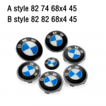 7 vnt. automobilio variklio dangčio priekinės ir galinės bagažinės emblema ženklelis BMW originaliam logotipui visi&scaron;kai juoda E36 E46 E53 E90 E60 E93 E87 G01 G20 X3 X5 F30 F20 X6 A-style74 82mm