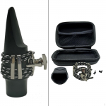 Alto, Soprano ir Tenoro Saksofono Ligatūra, Metalinis Stygų Tvirtinimas, Kompakti&scaron;kas Aksesuaras Tinka Gold  Soprano sax black