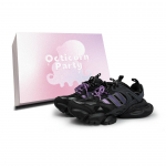 Adidas XLG RUNNER DELUXE Atsparūs trinčiai Neslystantys Žemi Bėgimo Bateliai Unisex Juodi Violetiniai JR3086(Team826-S-BOX) 37⅓