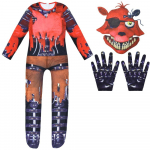 Baisus Helovino kostiumas vaikams Five Nights at Freddy's Kombinezonas Cosplay Naktinis ko&scaron;maras BonnieD Vilkas Anime Kalėdinė dovana berniukams 120(5-6Years)