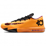 Nike KD 6 Neslystantys, atsparūs dilimui žemi krep&scaron;inio bateliai Unisex Geltoni Juodi IB6903-800