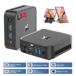 HUIDUN H80 MINI KOMPIUTERIS AMD Ryzen 5 3500U Windows11 Pro 16GB 512GB SSD Portable Monitors TABLE 9 juoda