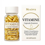 Vitaminas E kapsulės esencija, aktyvus odos atnaujinimas, maitinantis anti-senėjimo naktinis veido serumas kapsulėse - Vitaminas E, skatina veido odos skaistinimą ir C 60pcs