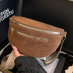 Žiemos dirbtinio zom&scaron;o krūtinės krep&scaron;ys Moteri&scaron;kas juosmens krep&scaron;ys Gatvės stiliaus Fanny Pack Atsitiktinis kelioninis Moteri&scaron;kas peties Crossbody krep&scaron;ys Telefono piniginė
