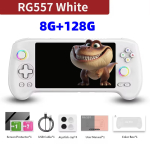 ANBERNIC RG557 Ne&scaron;iojama žaidimų konsolė 5,48 AMOLED ekranas Dimensity 8300 Android 14 Auk&scaron;tos rai&scaron;kos vairasvirtės Vaizdo grotuvas RG 557