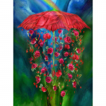 Viso apvalaus gręžimo deimantinis siuvinėjimas rožinis skėtis 5D &bdquo;pasidaryk pats&ldquo; deimantinis dažymas kryželiu kri&scaron;tolinis 20X30CM