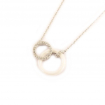 Les Tr&eacute;sors De Lily [L4607] - Collier Argent 'Sissi' blanc argent (rhodi&eacute;) - 20x15 mm (c&eacute;ramique)