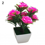 Žydinčios puok&scaron;tės dirbtinių gėlių bonsai spektaklio scenos sodo namų vakarėlio dekoras violetinė