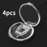 Silikono magnetinė nuo knarkimo apsauganti nosies segtuko padėklas miegui padedantis kvėpuoti nakties įrangos diržo dėžutė 4pcs