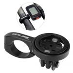 22,2 mm dviračio TT vairo kompiuterio laikiklis su 4 adapteriais, skirtais Garmin for Bryton for Cateye sporto kamerai juoda