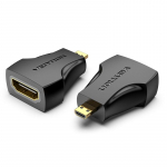 Vention Micro HDMI Adapter 1080P Micro HDMI ki&scaron;tukinis HDMI lizdas D tipo į A HDMI adapteris, skirtas PS4 kamerai HDTV Mini HDMI Micro to HDMI juoda