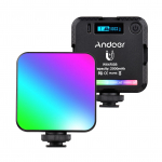 Andoer W64RGB Mini RGB LED vaizdo lemputė įkraunama fotografavimo užpildo lemputė CRI95+ 2500K-9000K