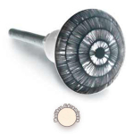 Les Tr&eacute;sors De Lily [A0401] - Bouton meuble c&eacute;ramique 'Boho' noir blanc - 65x35 mm juoda