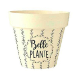 Les Tr&eacute;sors De Lily [Q6408] - Cache-pot bambou 'Messages' beige noir (Belle Epoque) - 10. 5x9. 5 cm smėlis
