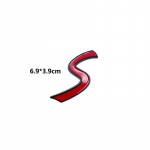 1 vnt. 3D metalinis S logotipas priekinių grotelių emblema SD ženklelis automobilio galinio galinio buferio bagažinės lipdukas, skirtas Cooper S logotipui F55 F56 F60 R55 R56 R60