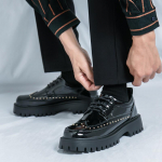 Vyri&scaron;ki keltuvai batai platforma lauko rai&scaron;teliai juoda odinė Oksfordo vestuvinė suknelė &scaron;okių verslas formalus ūgis padidinimas smokingas Prom Blazers Batai vyrams