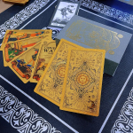 Naujas &bdquo;Witch Waite&ldquo; aukso folija &bdquo;Tarot&ldquo; &bdquo;Tarot&ldquo; bronzinis spalvotas spausdinimas i&scaron; plastiko, atsparus vandeniui i&scaron; PVC