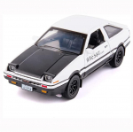 1/28 mastelio Toyota AE86 Initial D modelio automobilis, cinko lydinio, i&scaron;traukiamas atgal žaislinis automobilis su garsu ir &scaron;viesa, skirta vaikams berniukui mergaitei