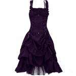 Moteri&scaron;ka Viktorijos laikų gotikinė suknelė Vestidos Retro Lolita Palace Court Princesė Helovinas Punk Cosplay Ilgas Sundress XXXL violetinė