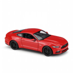 1/24 Scale Welly 2015 Ford Mustang GT Lengvojo lydinio automobilio modelis Metalinės žaislinės transporto priemonės Automobilių modelis Auk&scaron;tos modeliavimo kolekcijos Vaikų dovanos 1/24-19x7.5x7cm raudona