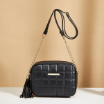 Yogodlns Embroidery Moterims Crossbody Bag Siūlai Prabangi Rankinė Pečių Krep&scaron;iai Gamintojas Fashion Tassel Clutch Small Bag and Shell Pinse 20x7x15cm juoda