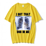A&scaron; turiu tą &scaron;unį manyje Xray Memas Grafinis Spaudas Mar&scaron;kinėliai Vasariniai Unisex Mar&scaron;kinėliai Vir&scaron;us Medvilniniai Moteri&scaron;ki Mar&scaron;kinėliai Unisex Gatvės Stilius Hip Hop Mar&scaron;kinėliai 2XL