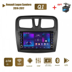 icreative Android, skirtas Renault Logan Sandero 2014&ndash;2017 m. su mygtuko rankenėle, automobilio radijas Vaizdo įra&scaron;ų daugialypės terpės GPS grotuvas 1+16 GB