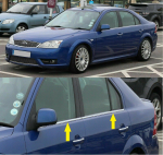 Ford MONDEO MK III Mk3 HB - CHROMOS LANGŲ JUOSTOS