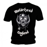 Motorhead England Black Tee Everything Louder Lemmy unisex mar&scaron;kinėliai S