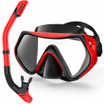 Dry Snorkel Set Panoraminis platus vaizdas Anti-Fog Scuba Nardymo kaukė Profesionali nardymo įranga Snorkel Kaukė Silikoninis pilnai sausas pavir&scaron;inis nardymo rinkinys suaugusiems One Size